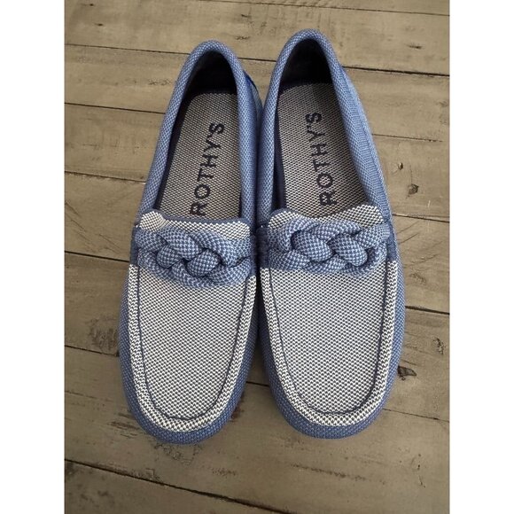 Rothy's Shoes - NWOB Rothy's Blue Flats with Braided Detail size 5